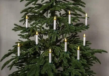Flamme juletrebelysning - hvit og grønn - Belysning - Julebelysning - Julelys