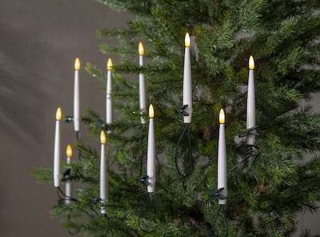 Flamme juletrebelysning - hvit og grønn - Belysning - Julebelysning - Julelys