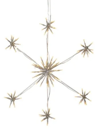 Flower Snowflake silhuett 50 cm, hvit
