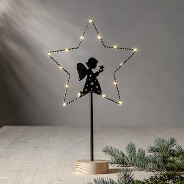 Glimta innendørs dekorasjonsbelysning 25 cm - svart med naturfarget trebase - Belysning - Julebelysning - Julelys
