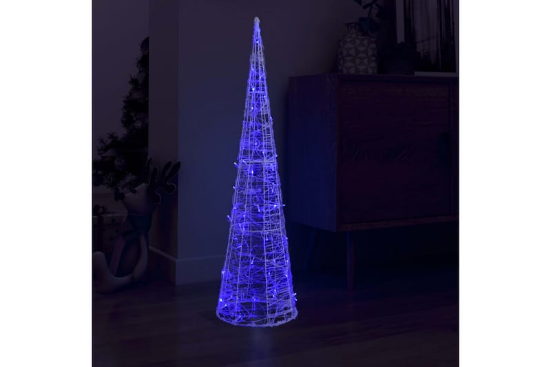 Dekorativ LED-lyskjegle akryl blå 120 cm - Blå - Julebelysning utendørs