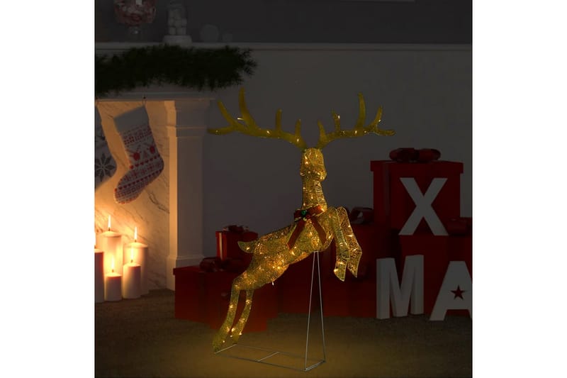 Flygende julereinsdyr 120 LED gull varmhvit - Gull - Julebelysning utendørs