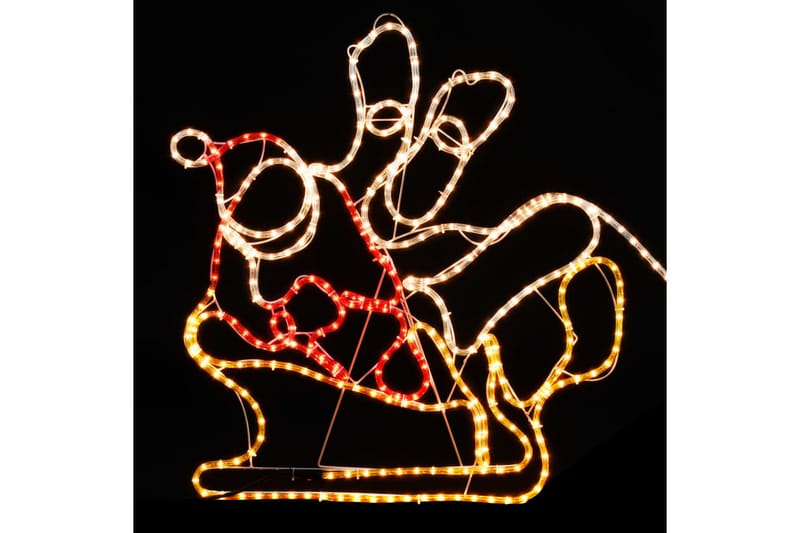 Julelys 4 XXL reinsdyr og slede 1548 lysdioder 500x80 cm - Flerfarget - Julebelysning utendørs