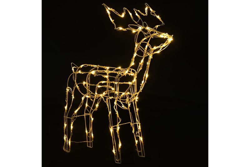 Julelysdekorasjon reinsdyr 3 deler 229 LEDs - Hvit - Julebelysning utendørs