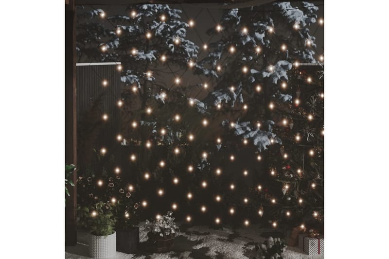 Julenettlys varmhvit 3x2m 204 lysdioder innendørs & utendørs - Hvit - Julebelysning utendørs