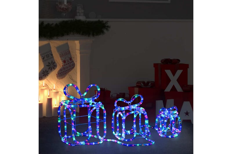 Julepynt gaveesker med 180 lysdioder innendørs utendørs - Flerfarget - Julebelysning utendørs