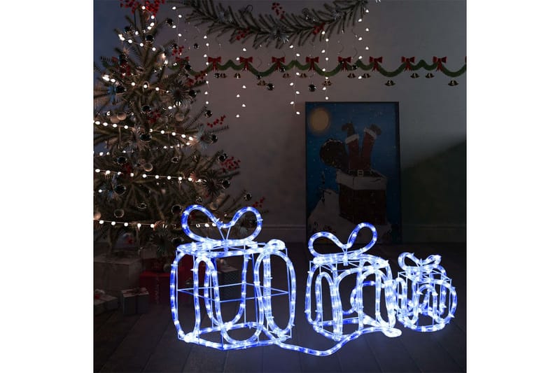 Julepynt gaveesker med 180 lysdioder innendørs utendørs - Hvit - Julebelysning utendørs
