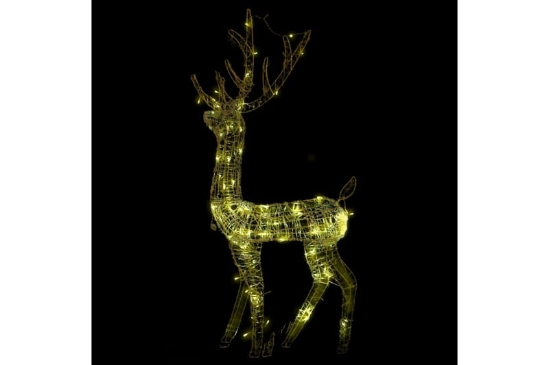 Julereinsdyr dekorasjon akryl 140 LED 128 cm varmhvit - Hvit - Julebelysning utendørs
