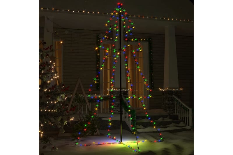 Juletre kjegle 240 LED innendørs og utendørs 118x180 cm - Julebelysning utendørs