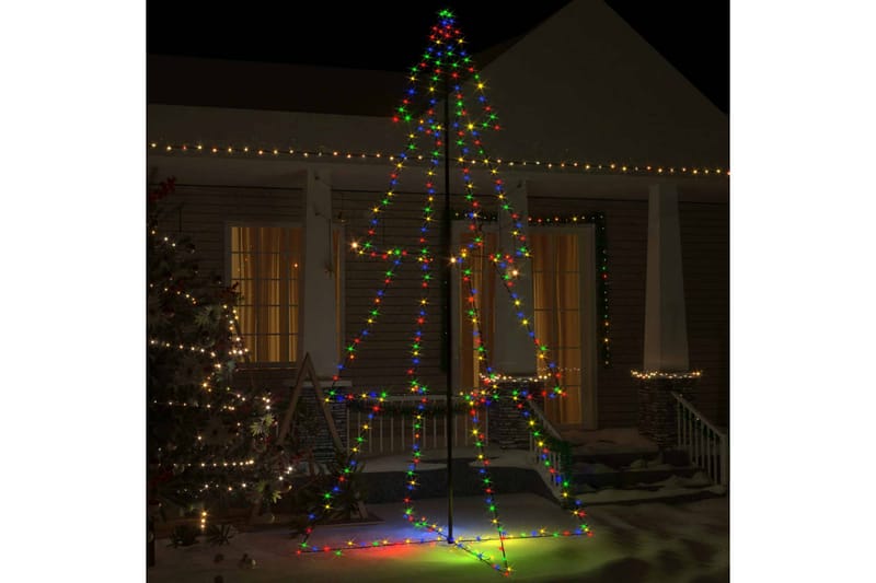 Juletre kjegle 360 LED innendørs og utendørs 143x250 cm - Julebelysning utendørs
