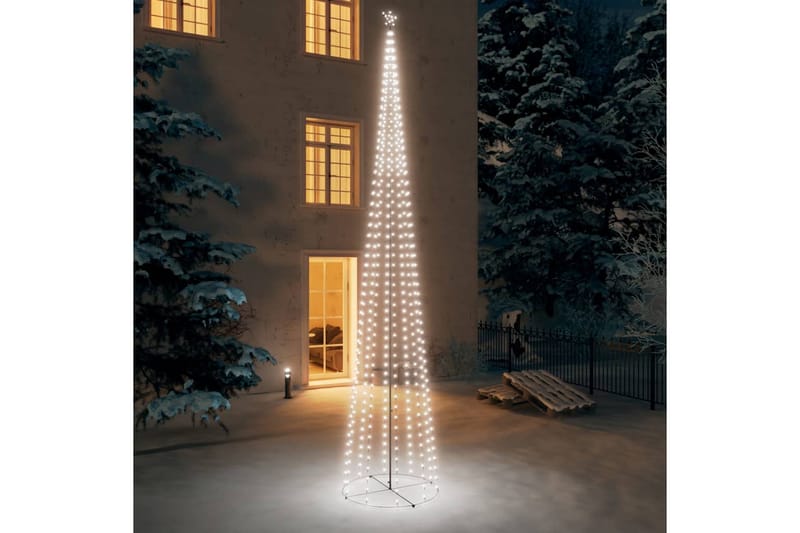 Juletre kjegle 752 kaldt hvitt lysdioder 160x500 cm - Hvit - Julebelysning utendørs