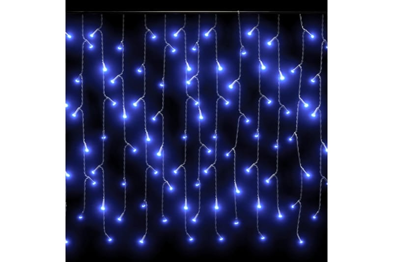 LED-lysgardin med istapper 10 m 400 LED blå 8 funksjoner - Blå - Julebelysning utendørs