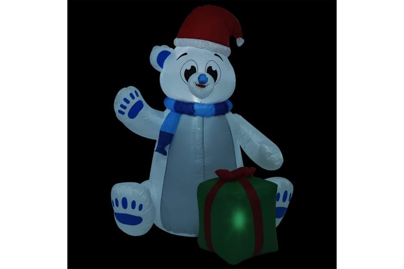 Oppblåsbar juleisbjørn LED innendørs og utendørs 1,8 m - Flerfarget - Julebelysning utendørs