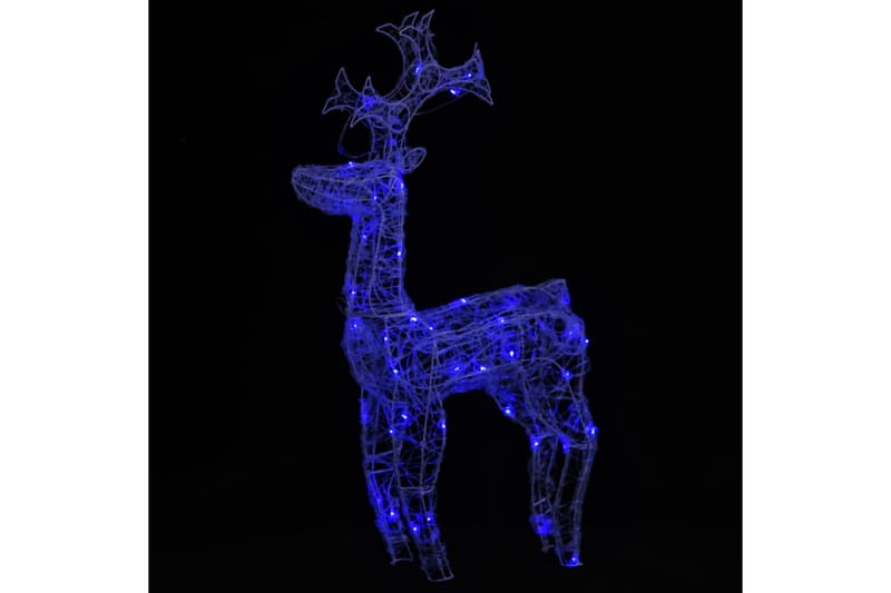 Reinsdyr julepynt 90 lysdioder 60x16x100 cm akryl - Blå - Julebelysning utendørs