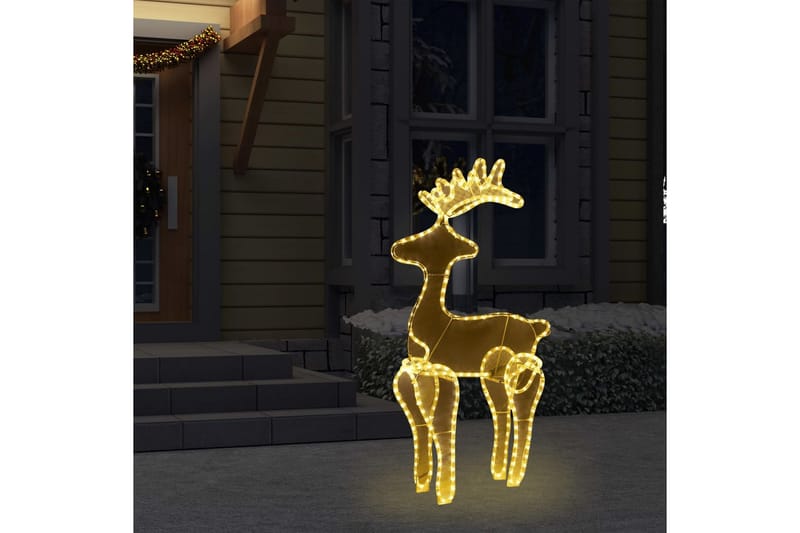 Reinsdyr julepynt med netting 306 LED 60x24x89cm - Julebelysning utendørs