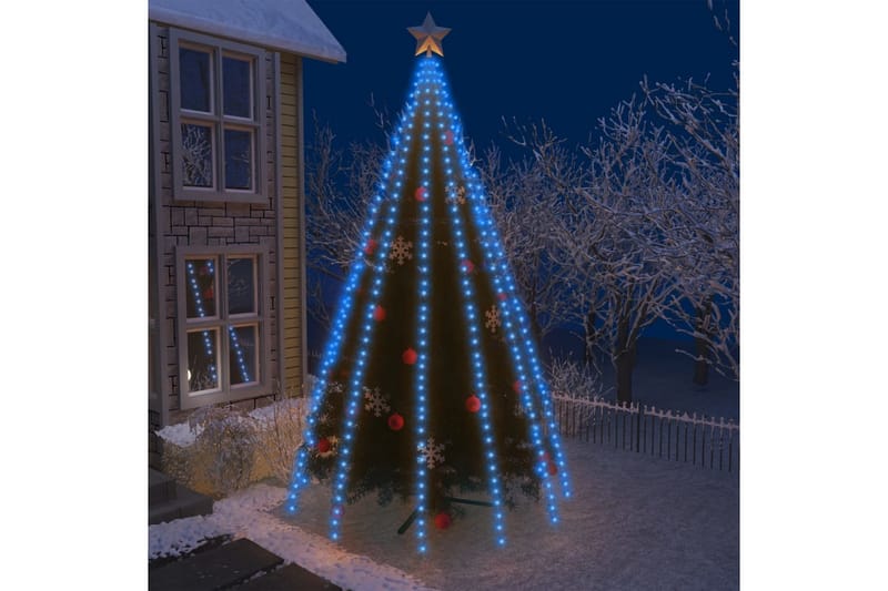 Trelys med 500 LED blå 500 cm innendørs utendørs - Blå - Julebelysning utendørs