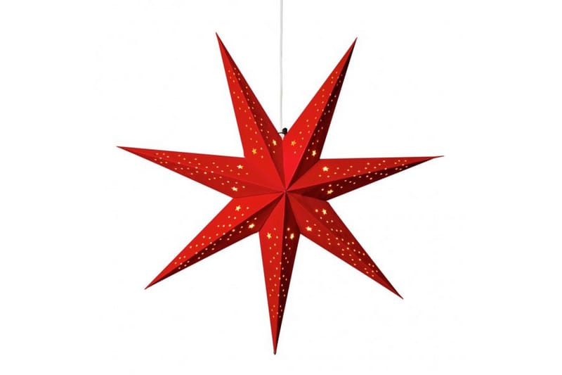 Papirstjerne fløyel 78 cm Rød - Konstsmide - Julelys - Adventsstjerne
