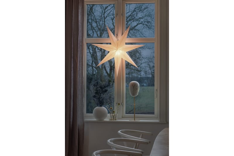 Papirstjerne hvit 78 cm - Konstsmide - Julelys - Adventsstjerne