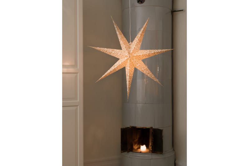 Papirstjerne hvit/gull 78cm - Konstsmide - Julelys - Adventsstjerne