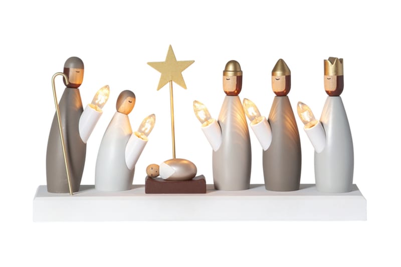 Star Trading Krubba Lysestake 17 cm - Julelys - Adventslysestake