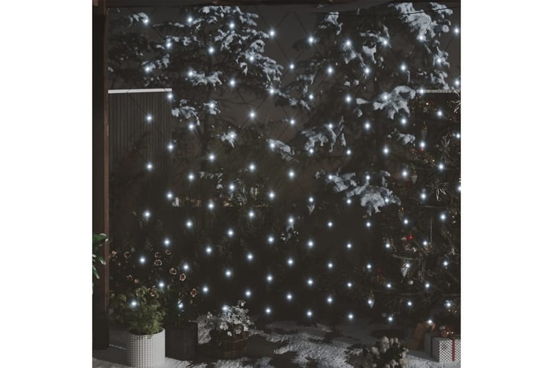 Julenettlys kaldtt 3x2 m 204 lysdioder innendørs og utendørs - Hvit - Julebelysning utendørs