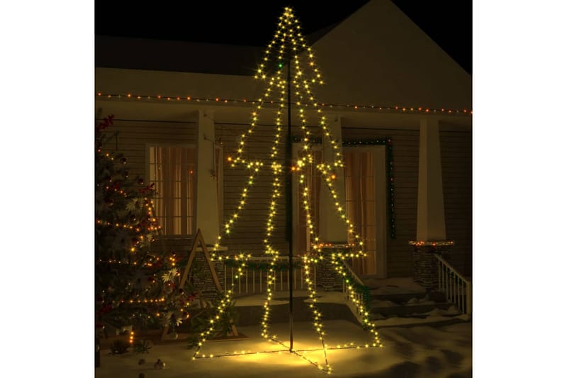 Juletre kjegle 360 LED innendørs og utendørs 143x250 cm - Julebelysning utendørs