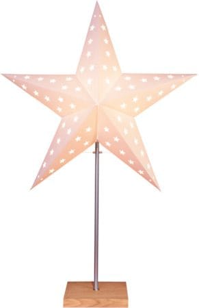Leo fot, skjerm og stjerne 43 cm - hvit/eik - Belysning - Julebelysning - Julelys