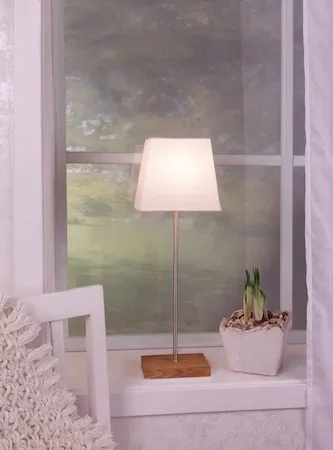 Leo fot, skjerm og stjerne 43 cm, hvit/eik