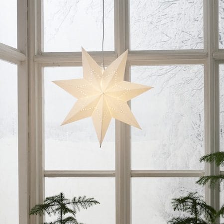 Lysa papirstjerne 43 cm - hvit - Belysning - Julebelysning - Julelys