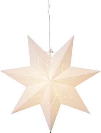 Lysa papirstjerne 43 cm - hvit - Belysning - Julebelysning - Julelys