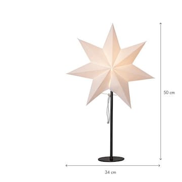 Mixa stjerne på fot 50 cm - hvit med svart fot - Belysning - Julebelysning - Julelys