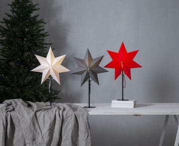 Mixa stjerne på fot 50 cm - hvit med svart fot - Belysning - Julebelysning - Julelys