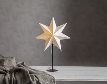 Mixa stjerne på fot 50 cm - hvit med svart fot - Belysning - Julebelysning - Julelys