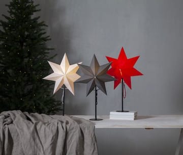 Mixa stjerne på fot 50 cm - hvit med svart fot - Belysning - Julebelysning - Julelys