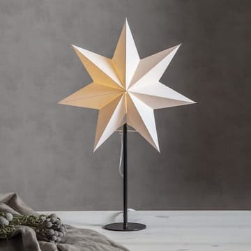 Mixa stjerne på fot 50 cm - hvit med svart fot - Belysning - Julebelysning - Julelys