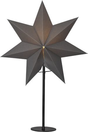 Mixa stjerne på fot 50 cm - grå med svart fot - Belysning - Julebelysning - Julelys
