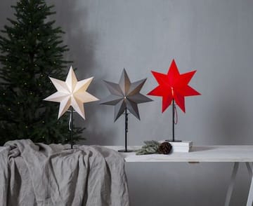 Mixa stjerne på fot 50 cm - hvit med svart fot - Belysning - Julebelysning - Julelys