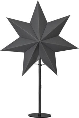 Mixa stjerne på fot 50 cm - grå med svart fot - Belysning - Julebelysning - Julelys