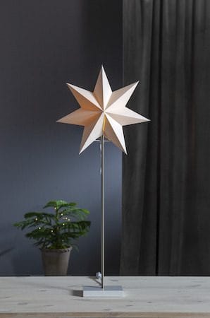 Moa fot, skjerm og stjerne 82 cm - hvit - Belysning - Julebelysning - Julelys