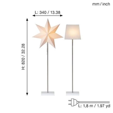 Moa fot, skjerm og stjerne 82 cm - hvit - Belysning - Julebelysning - Julelys