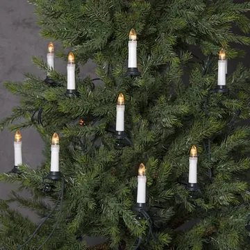 Olov LED-juletrebelysning 11,5 cm - hvit og grønn - Belysning - Julebelysning - Julelys
