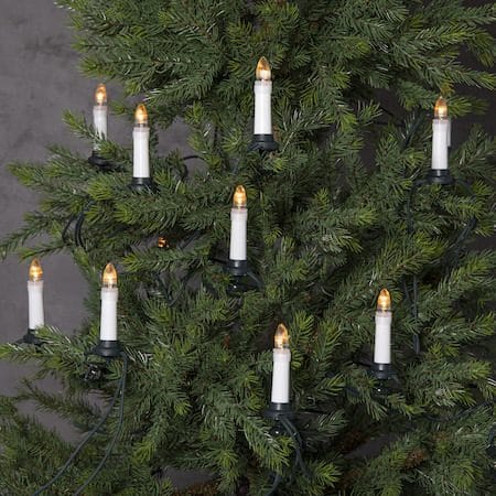 Olov LED-juletrebelysning 11,5 cm - hvit og grønn - Belysning - Julebelysning - Julelys