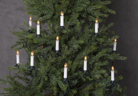 Olov LED-juletrebelysning 11,5 cm - hvit og grønn - Belysning - Julebelysning - Julelys
