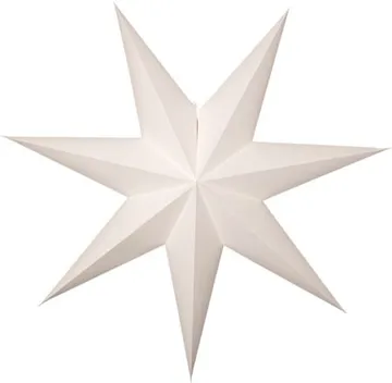Plain papirstjerne 90 cm - Hvit - Belysning - Julebelysning - Julelys