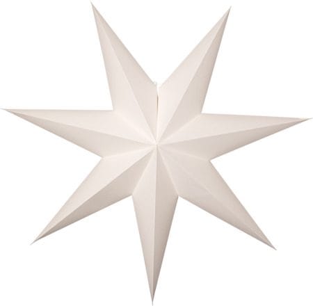 Plain papirstjerne 90 cm - Hvit - Belysning - Julebelysning - Julelys