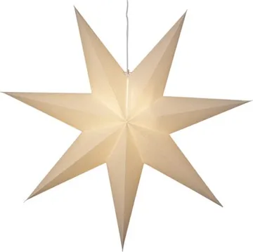Plain papirstjerne 90 cm - Hvit - Belysning - Julebelysning - Julelys