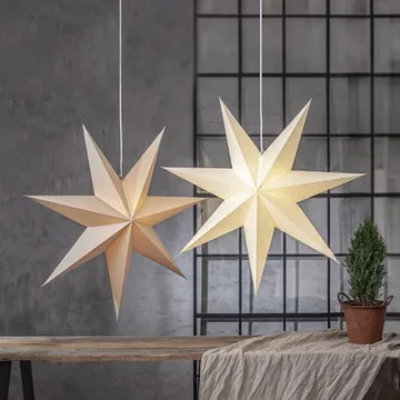 Plain papirstjerne 90 cm - Hvit - Belysning - Julebelysning - Julelys