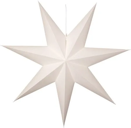 Plain papirstjerne 90 cm - Hvit - Belysning - Julebelysning - Julelys
