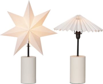 Stila Fot, skjerm og stjerne 35 cm - Hvit med svarte detaljer - Belysning - Julebelysning - Julelys