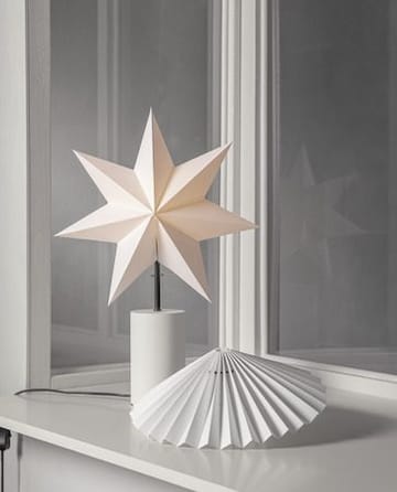 Stila Fot, skjerm og stjerne 35 cm - Hvit med svarte detaljer - Belysning - Julebelysning - Julelys